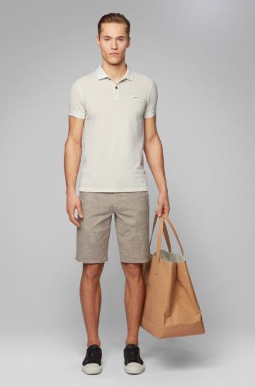 Koszulki Polo BOSS Slim Fit Głęboka Beżowe Męskie (Pl36560)